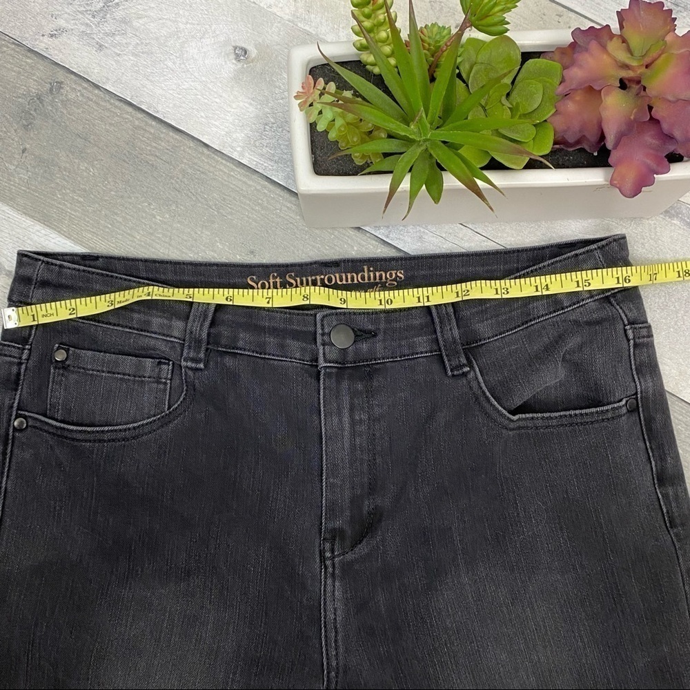 Soft Surroundings Black gray cropped tassel jeans - Picture 13 of 13